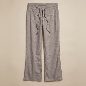 Level 99 Taupe Wide-Leg Drawstring Pants